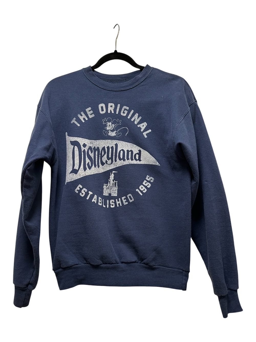 Vintage Hanes Navy Sweatshirt with White Disneyland Crest